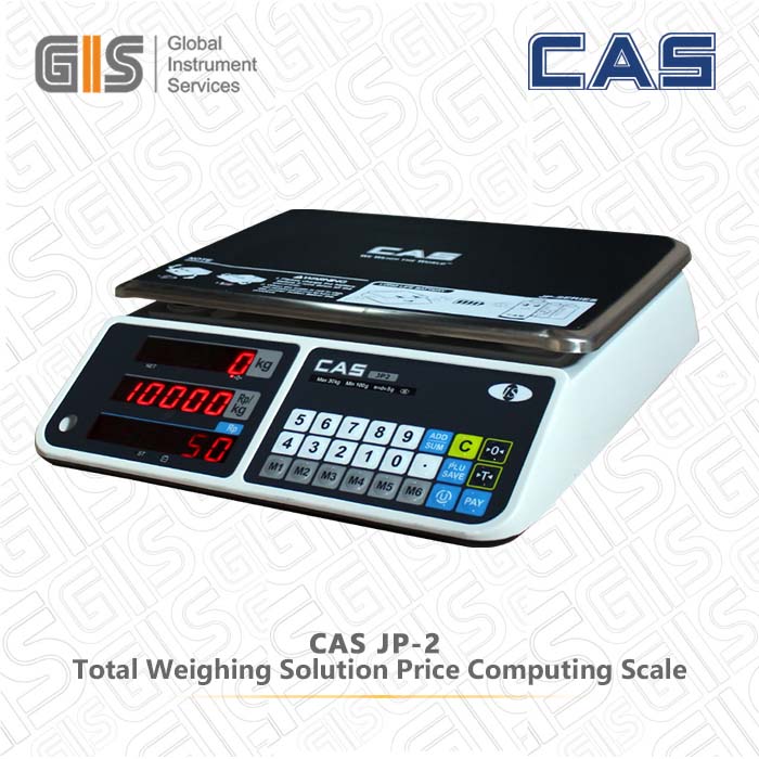 Jual timbangan digital CAS JP-2 free kalibrasi 1 tahun sertifikat KAN