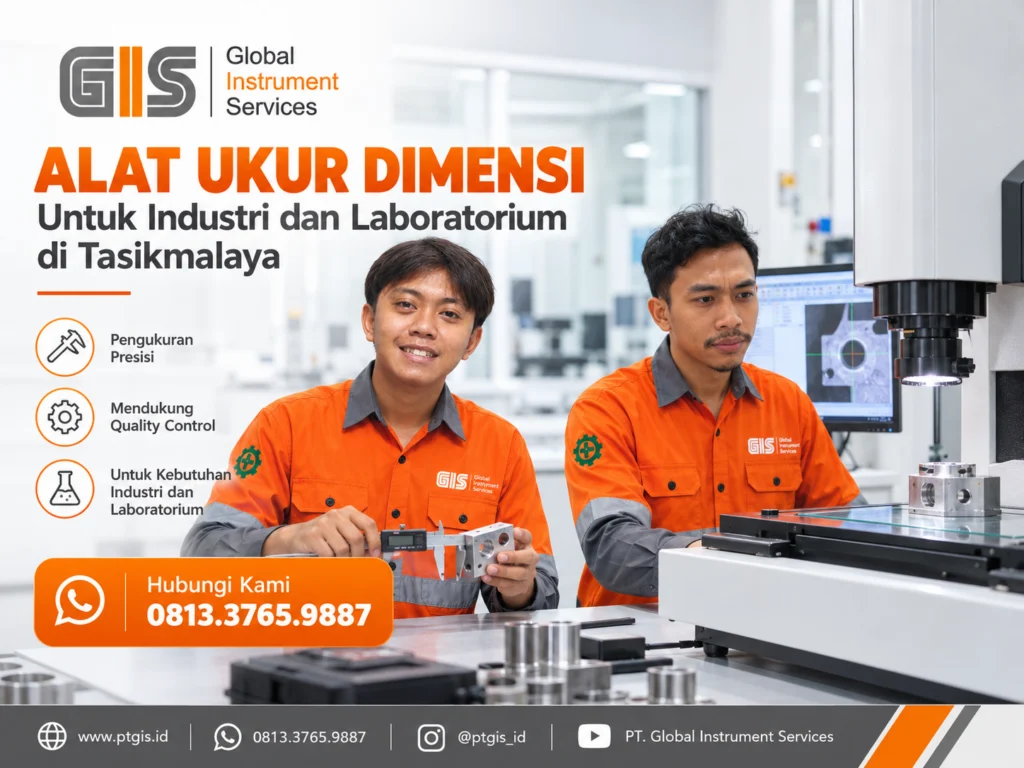 Alat ukur dimensi untuk inspeksi komponen industri dan quality control di laboratorium