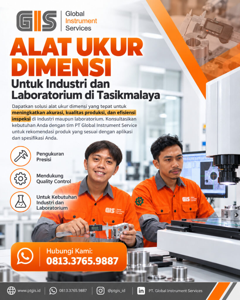 Alat ukur dimensi untuk inspeksi komponen industri dan quality control di laboratorium