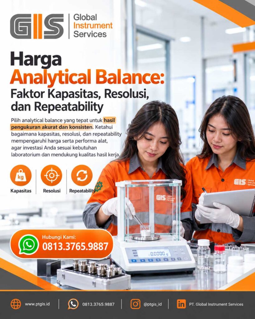 Timbangan analytical balance untuk penimbangan sampel presisi di laboratorium