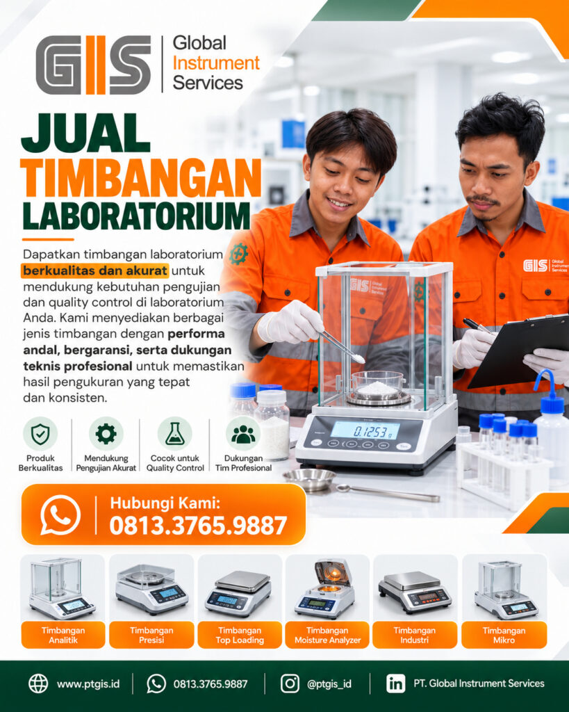 Timbangan laboratorium digital untuk penimbangan sampel dan quality control