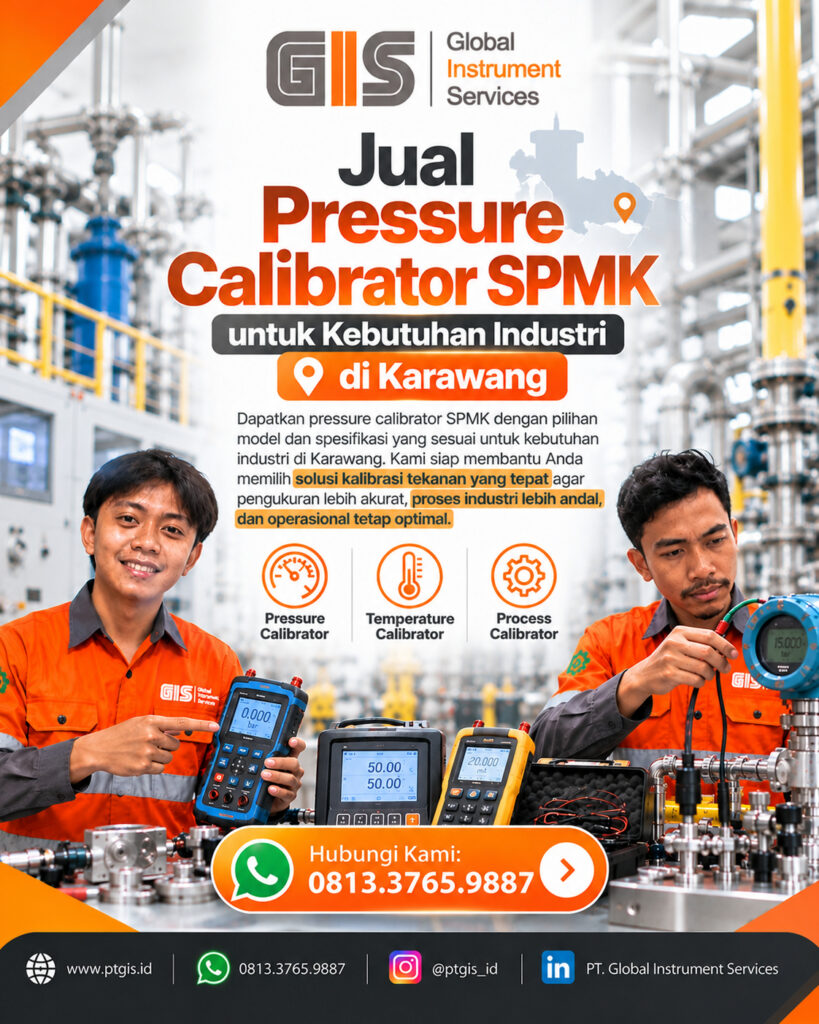 Cari jual pressure calibrator SPMK Karawang? Kenali pilihan model, fungsi, dan spesifikasinya untuk mendukung kebutuhan kalibrasi tekanan industri.