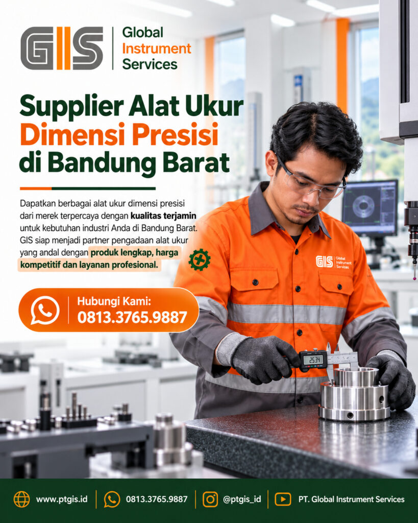 Instrumen pengukuran dimensi presisi untuk inspeksi komponen industri